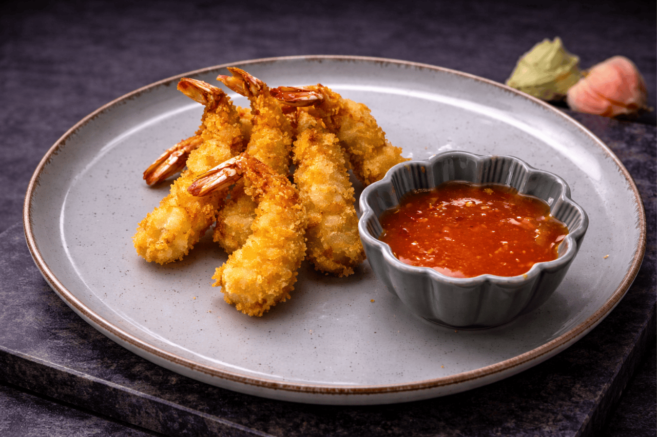 Sprø scampi i panering med