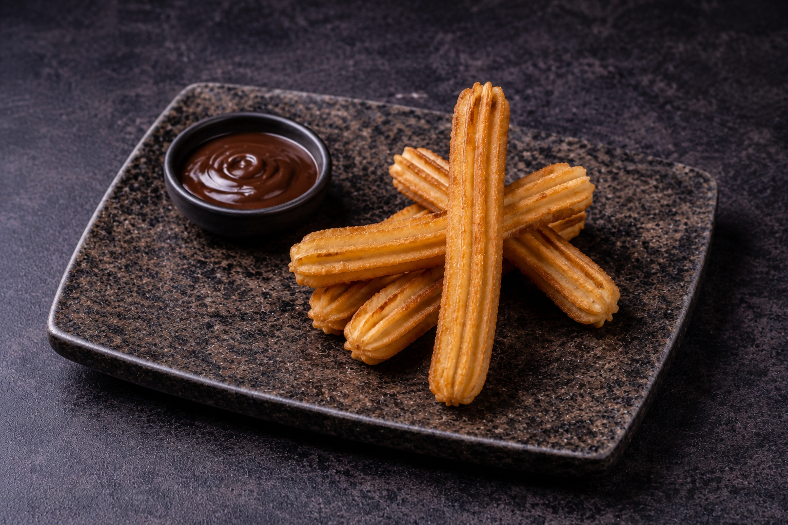 Churros med chocolate sauce